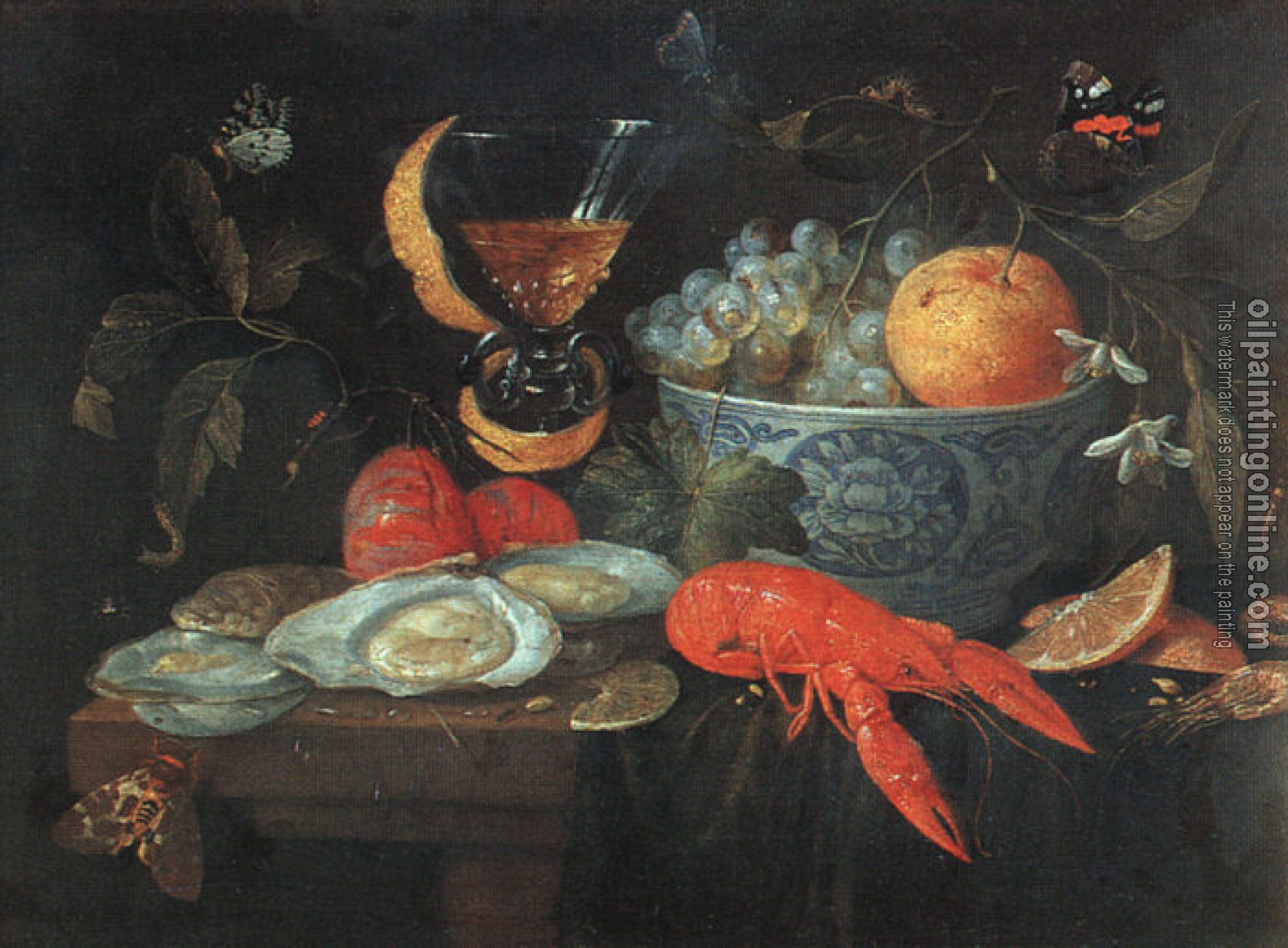 Kessel, Jan van - Still Life with Fruit and Shellfish